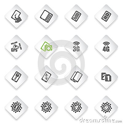 Smartphone, specifications and functions Stock Photo
