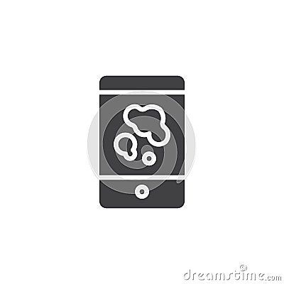 Smartphone with Splattered blood stains vector icon Vector Illustration