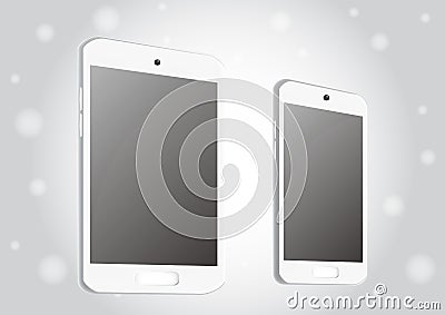 Smartphone And Tablet Side view Vector Illustration