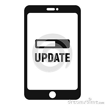 Smartphone update icon, simple style Vector Illustration