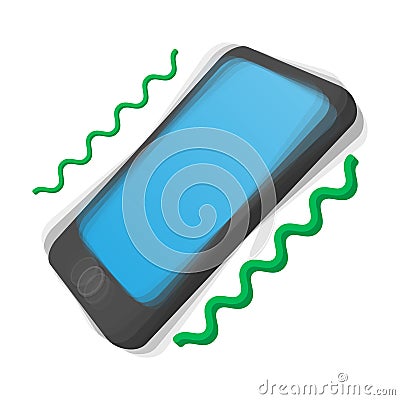 Smartphone vibrating cartoon icon Vector Illustration