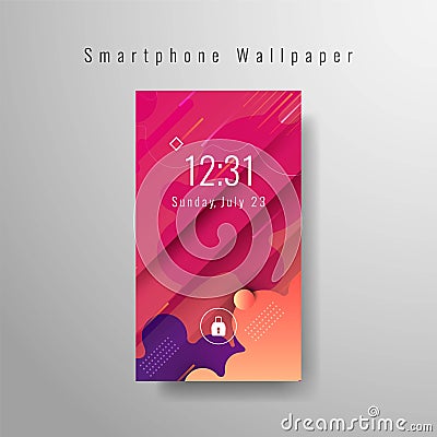 Smartphone wallpaper decorative trendy design Vector Illustration
