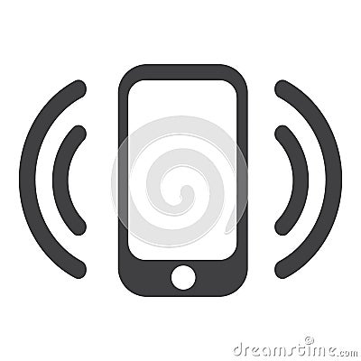 Smartphone with wi-fi icon Vector Illustration