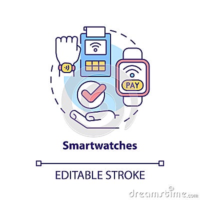 Smartwatch concept icon Vector Illustration