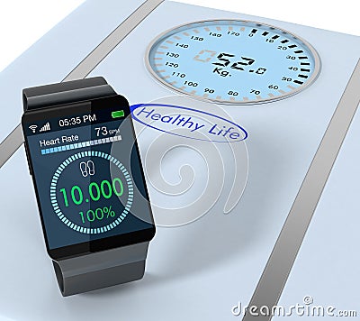 Smartwatch and fitness Stock Photo