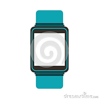 Smartwatch gadget isolated icon Vector Illustration