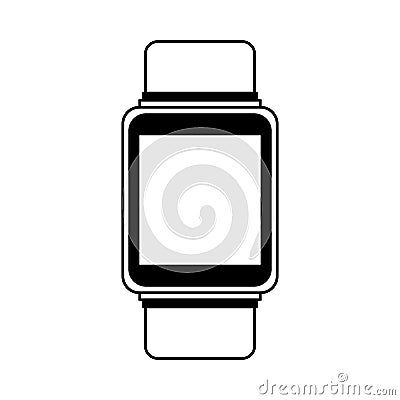 Smartwatch gadget isolated icon Vector Illustration