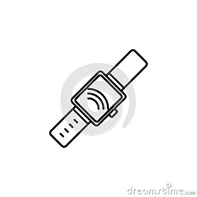 Smartwatch wifi smartwatch icon. Element of future technology icon for mobile concept and web apps. Thin line Smartwatch wifi smar Stock Photo