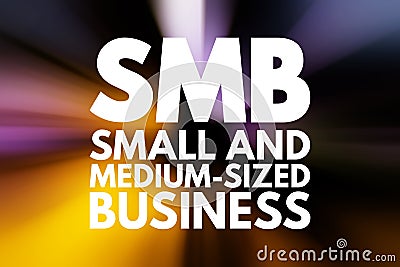 SMB - Small and Medium-Sized Business acronym, business concept background Stock Photo