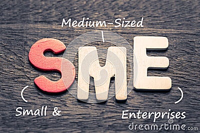 SME Small and Medium-Sized Enterprises Stock Photo