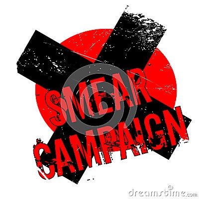 Smear Campaign rubber stamp Vector Illustration