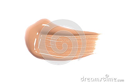 Smear of makeup foundation or concealer or primer isolated on white Stock Photo