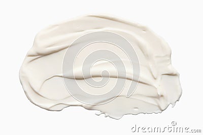 Smear of sour cream, top view Stock Photo