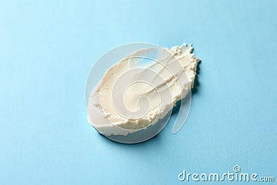 Smear of tasty cream cheese Stock Photo