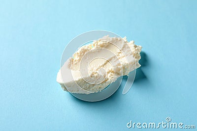 Smear of tasty cream cheese Stock Photo