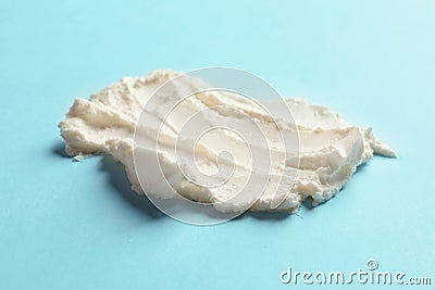 Smear of tasty cream cheese Stock Photo