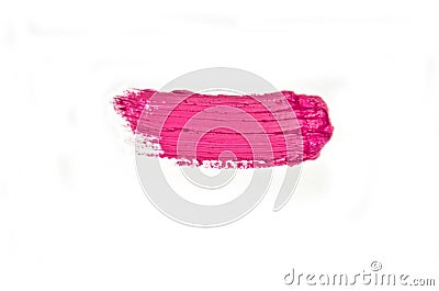 Smeared lipstick smear on white background Stock Photo