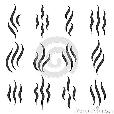 Steam or warm aroma smell mark Vector Illustration