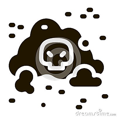 smell odor smoke icon Vector Glyph Illustration Vector Illustration