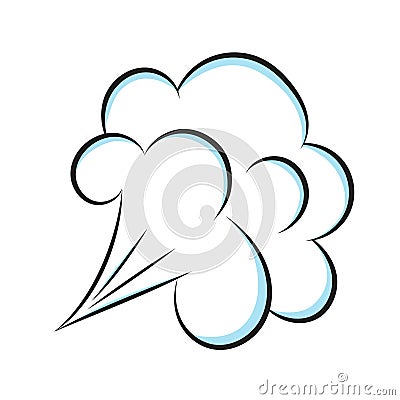 Smelling pop art comics cartoon fart cloud flat style design illustration. Cartoon Illustration