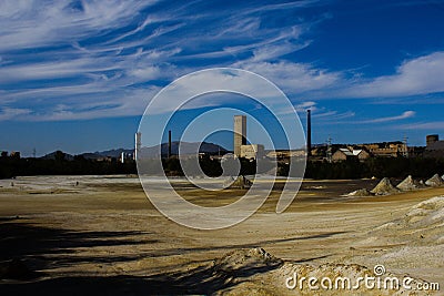 Smelting and industrial chimney Editorial Stock Photo