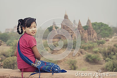 The smile of Burma of Asian Stock Photo