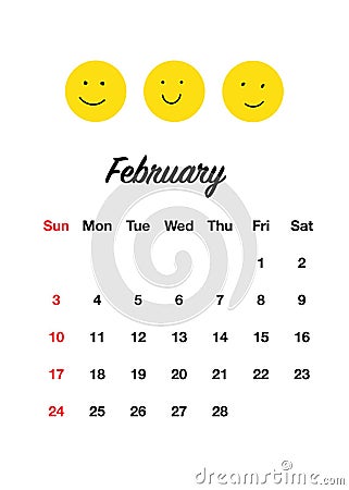 Smile calender 2019 Stock Photo