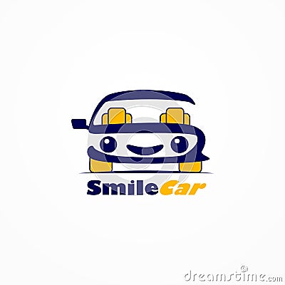 Smile car Vector Illustration