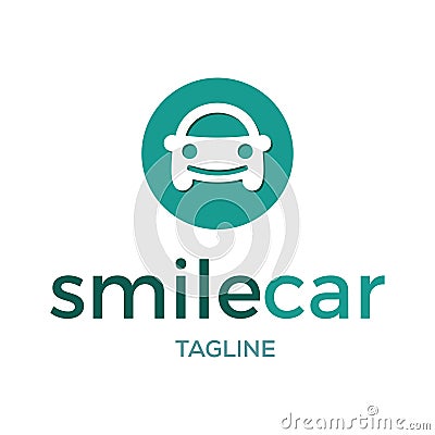 Smile car vector logo design template Vector Illustration