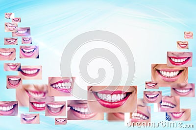 Smile collage Stock Photo