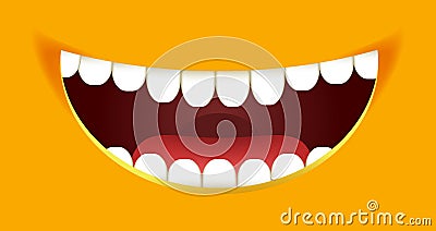 Smile constructor cartoon smiley emoticon emoji yellow mouth smiles vector design Vector Illustration