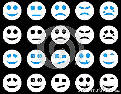 Smile and emotion icons Vector Illustration