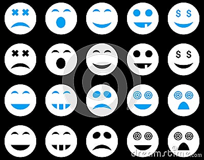Smile and emotion icons Vector Illustration