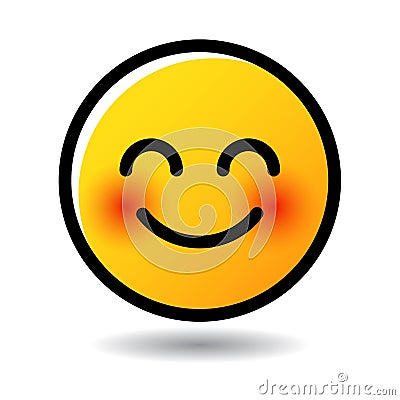 Smile face emoticon emoji icon Vector Illustration