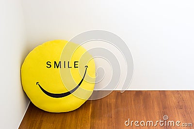 Smile and Happiness concept with Smile doll Stock Photo