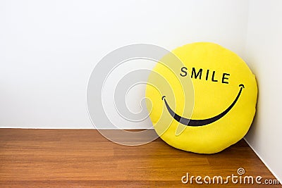 Smile and Happiness concept with Smile doll Stock Photo