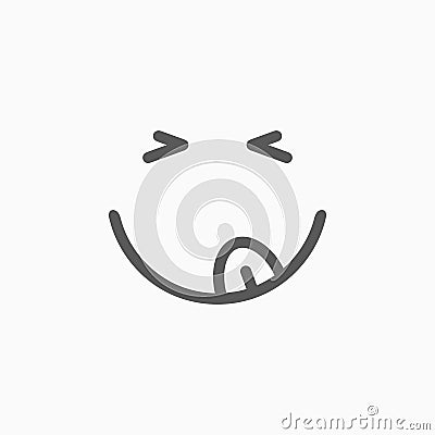 Smile icon, laugh, happy, funny Vector Illustration