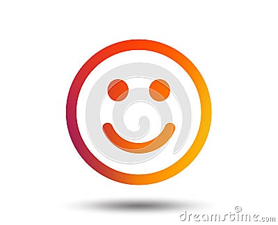 Smile icon. Happy face symbol. Vector Illustration