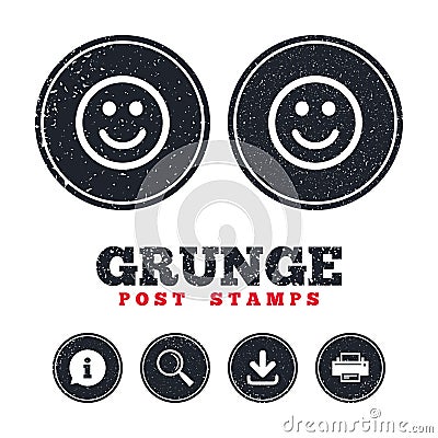 Smile icon. Happy face symbol. Vector Illustration