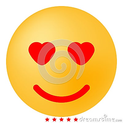 Smile icon Illustration color fill style Vector Illustration