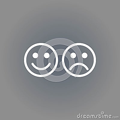 Smile icon stock vector illustration flat design Vector Illustration