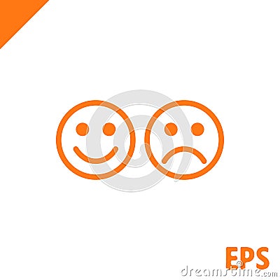 Smile icon stock vector illustration flat design Vector Illustration