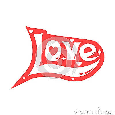 Smile Love hand lettering Stock Photo