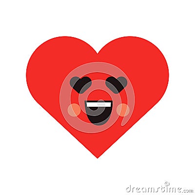 Smile loving heart icon Vector Illustration