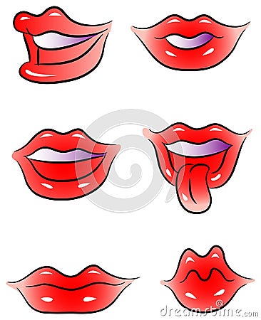 Smile mouths Vector Illustration