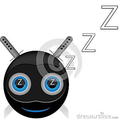 Smile ninja, sleeping Vector Illustration