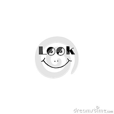 Smile sign. Look at me smily symbol. Good mood icon with smiling Stock Photo