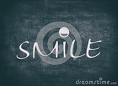 Smile smiling emotion happy people expression letterpress quote Stock Photo