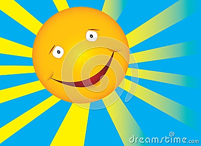 Smile sun Vector Illustration