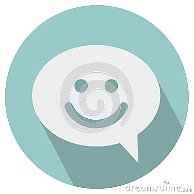 Smile talking bubble icon Vector Illustration